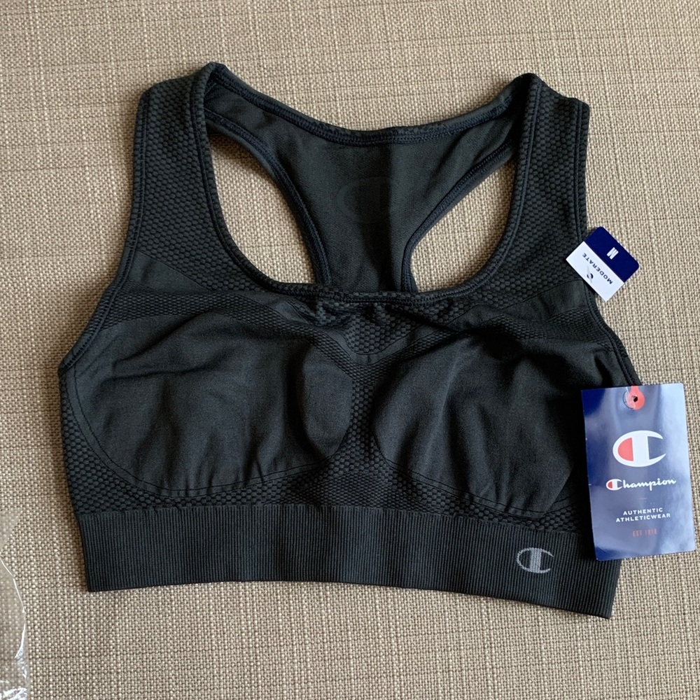 Champion Women's Black Racerback Sports Bra Unlined